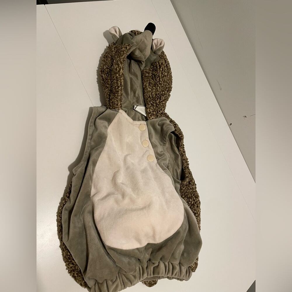 Target Brand Infant Hedgehog Costume Plush Fabric Bodysuit Hood 0-6 Months